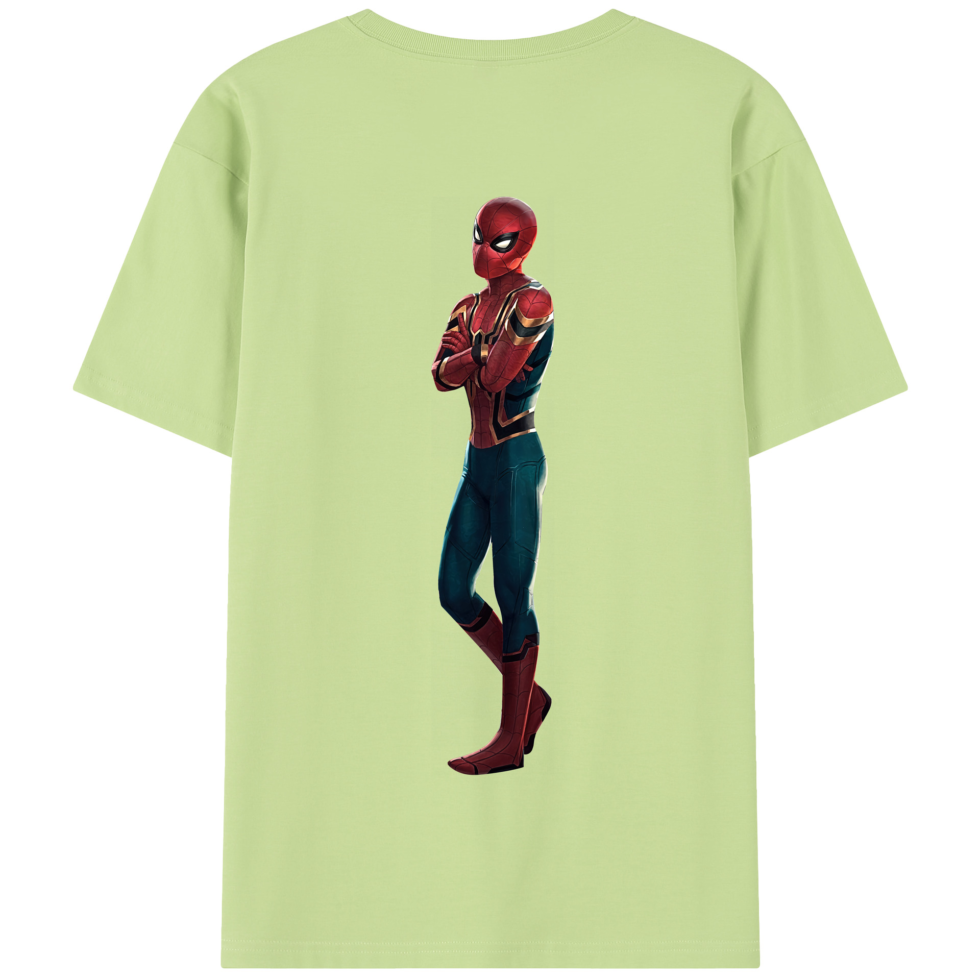 Spider Man スパイダーマン 綿100％半袖Tシャツ（背面プリント）